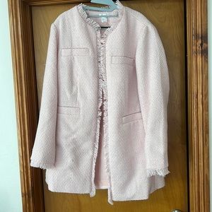 Venus long pink jacket never worn no tags.
